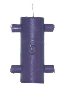 Bougie 7 mèches Violet