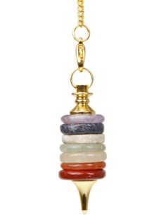 Pendule 7 Chakras en pierres