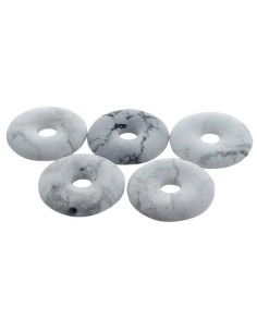 Pi Chinois Howlite semi poli 3 cm - Lot de 5