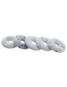 Pi Chinois Howlite semi poli 3 cm - Lot de 5 2
