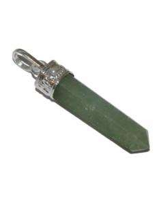 Pendentif pointe Aventurine verte avec monture