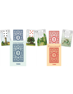 Lenormand Tarot Cards Color Owl - Red or Blue Edition