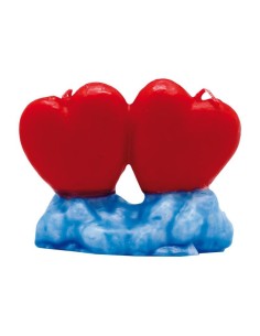 Bougie figurative Double Coeur sur nuage
