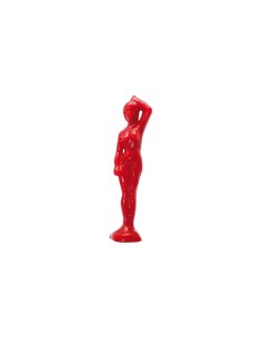 Bougie figurative Femme 23 cm Noir-Rouge-Blanc 2