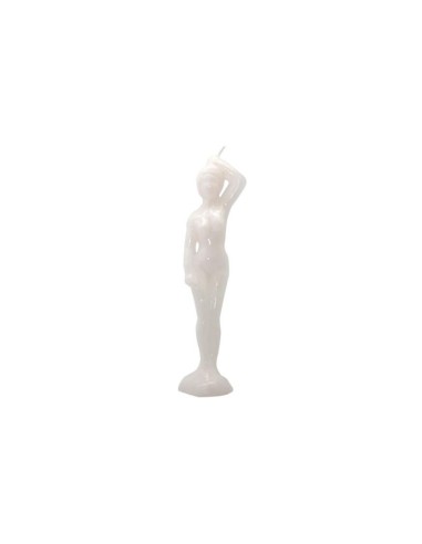 Bougie figurative Femme 23 cm Noir-Rouge-Blanc