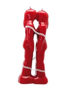 Bougie figurative Couple Femme-Femme enchaînées Rouge