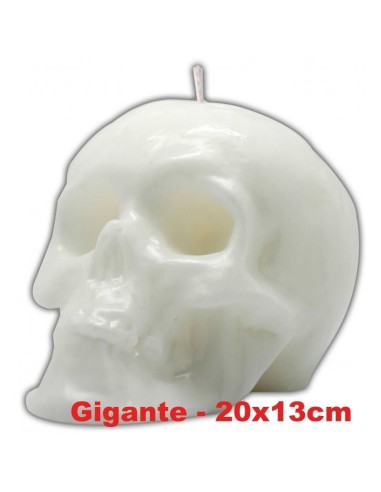 Bougie figurative Crâne blanc Très Grand