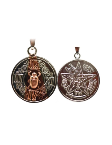 Amulette Scarabée mystique avec Tétragrammaton 2.5 cm