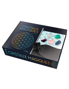 Coffret Cristaux magiques : Avec 1 pochon , 5 cristaux, 1 fleur de vie - Aurore Widmer