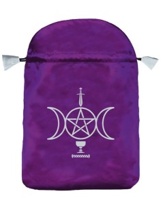 Bourse satin violet Wicca