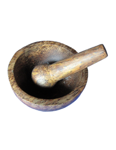 Mortier & pilon en bois de palmier