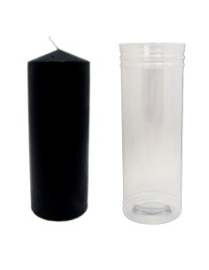 Grande bougie avec tube protecteur 15x5,5 cm 2