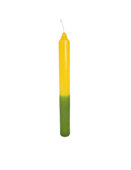 Bougie bicolore Jaune-Vert