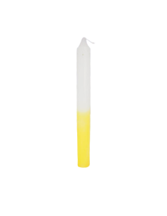 Bougie bicolore Blanc-Jaune