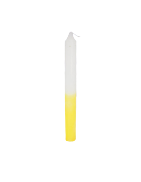 Bougie bicolore Blanc-Jaune