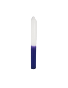 Bougie bicolore Blanc-Bleu