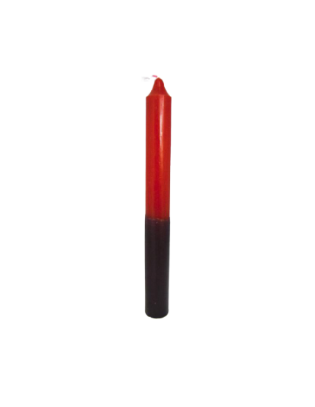 Bougie bicolore Rouge-Noir