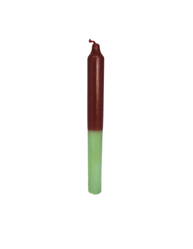 Bougie bicolore Rouge-Vert