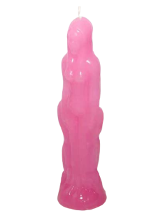 Bougie figurative Femme Rose