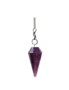 Pendule à facettes Améthyste avec coeur & 7 chakras Premium Lo Scarabeo
