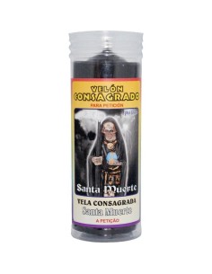 Bougie consacrée Santa Muerte Noire