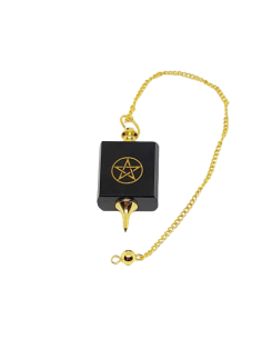 Pendule en onyx avec pentagramme