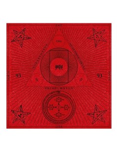Tapis Goétie en velours rouge