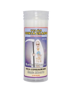 Bougie consacrée Santa Muerte Blanche