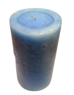 Bougie creuse Bleue 20x10 cm