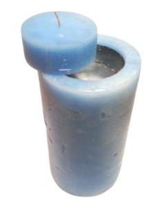 Bougie creuse Bleue 20x10 cm 2
