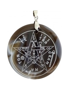 Pendentif Tétragrammaton en Agate grise