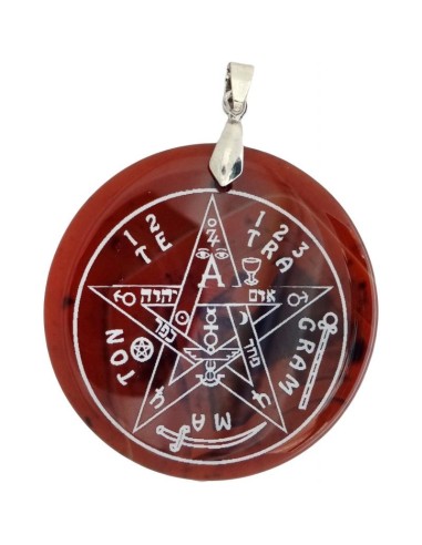 Pendentif Tétragrammaton en Agate brune