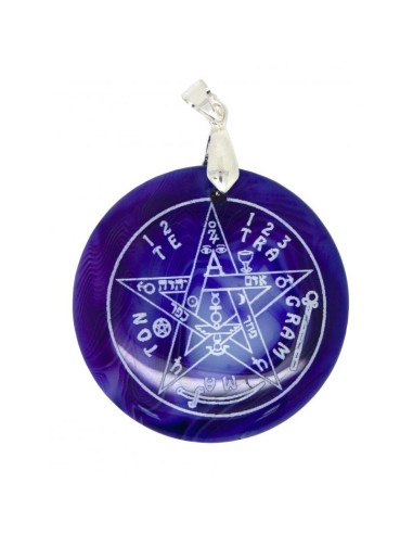 Pendentif Tétragrammaton en Agate violette