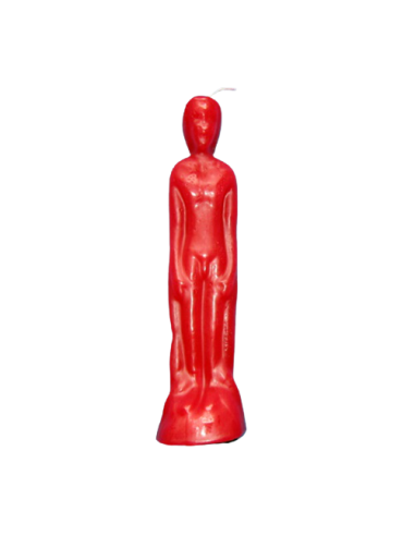 Bougie figurative Homme Rouge
