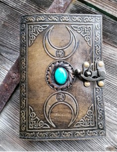 Livre des Ombres Triple Lune avec pierre turquoise 2
