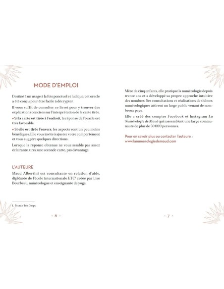 Oracle des nombres - Maud Albertini