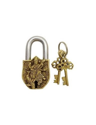 Amulette cadenas en bronze