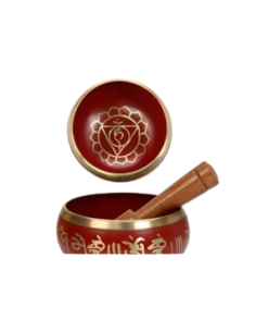 Bol chantant tibétain rouge