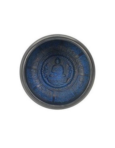 Bol chantant tibétain bleu Bouddha