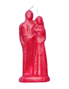 Bougie figurative Couple Mariage Rouge