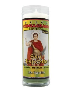 Bougie consacrée Saint Expédit
