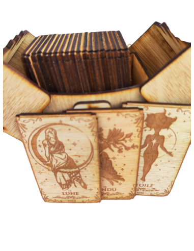 Tarot de Marseille en bois