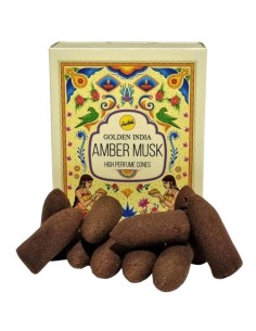 Encens Ambre & Musc en cône à reflux Sree Vani Indian...