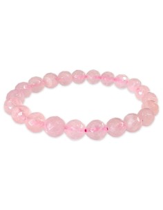 Bracelet Quartz Rose Facetée