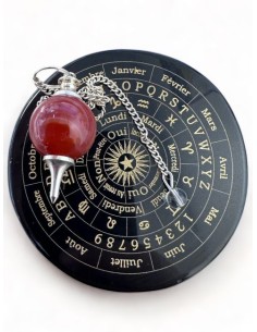 Plaque divinatoire Onyx noir 8cm 2