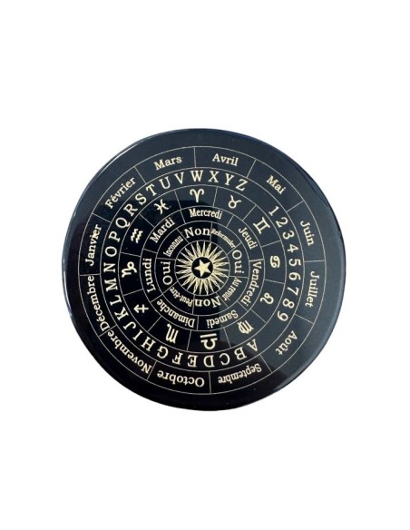 Plaque divinatoire Onyx noir 8cm
