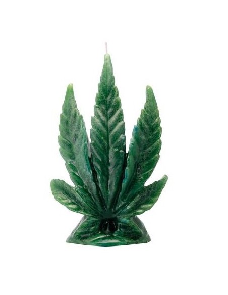 Bougie figurative Feuille de Cannabis