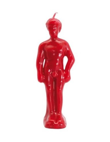 Bougie figurative Homme noir-rouge-blanc 19cm