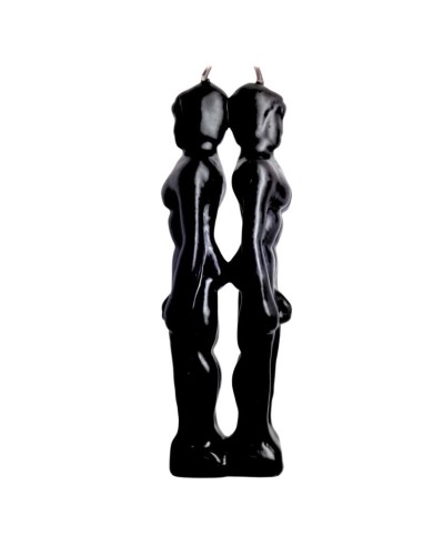Bougie figurative Couple Homme-Homme Séparation Noir