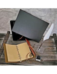 Set de calligraphie avec plume d'oie, encre et carnet de notes 2